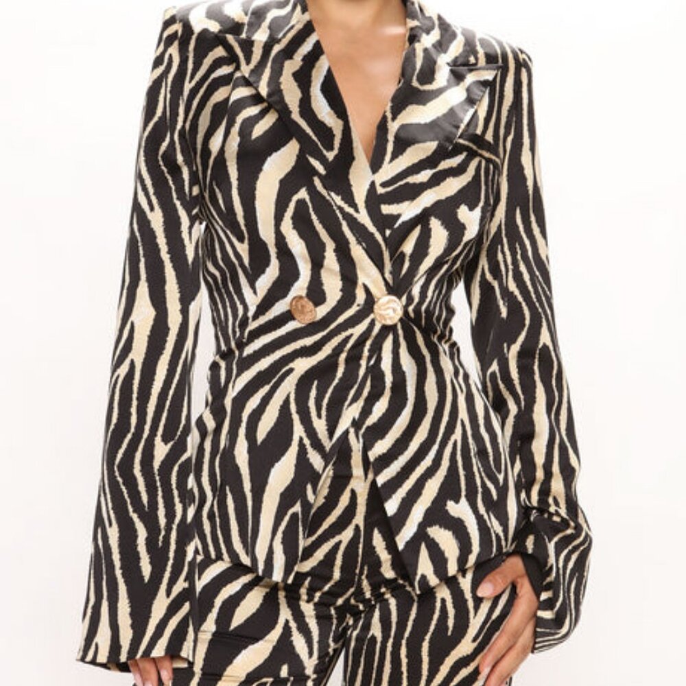 Chic Zebra Print Suit by The Sang